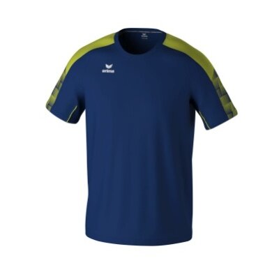 Erima Sport T-shirt Evo Star (100% recycled Polyester, lightweight) navy blue/lime green Kids