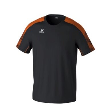 Erima Sport T-shirt Evo Star (100% recycled polyester, lightweight) black/orange men's