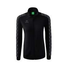 Erima Team Essential Tracktop Sports Jacket - comfortable, ribbed cuffs, side pockets - black/grey Women