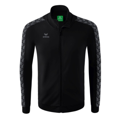 Erima Team Essential Tracktop Sports Jacket - comfortable, ribbed cuffs, side pockets black/gray Boys