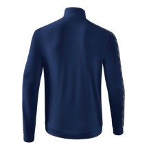 Erima Team Essential Tracktop Sports Jacket - comfortable, ribbed cuffs, side pockets navy blue/grey Boys