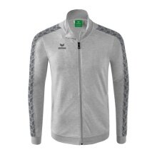 Erima Team Essential Tracktop Sport Jacket - comfortable, ribbed cuffs, side pockets light grey/dark grey Boys