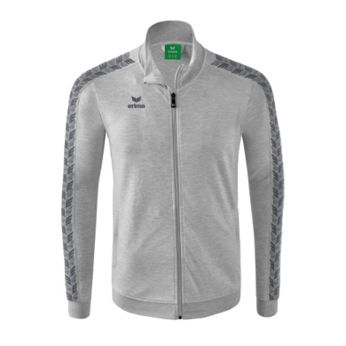 Erima Team Essential Tracktop Sport Jacket - comfortable, ribbed cuffs, side pockets light grey/dark grey Boys