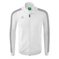 Erima Team Essential Tracktop Sports Jacket - comfortable, ribbed cuffs, side pockets white/dark grey Boys