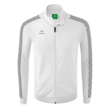 Erima Team Essential Tracktop Sports Jacket - comfortable, ribbed cuffs, side pockets white/dark grey Boys