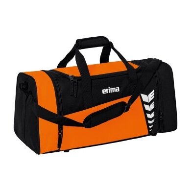 Erima Sports Bag Six Wings (Size L - 76 Litres) Orange/Black 70x32x34cm