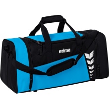 Erima Sports Bag Six Wings (Size S - 28 Litres) Curacao Blue/Black 49x23x25cm