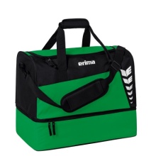 Erima sports bag Six Wings with bottom compartment (Size S - 35 litres) emerald green/black 40x25x35cm