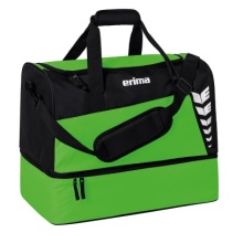 Erima Sports Bag Six Wings with Bottom Compartment (Size M - 60 Litres) Light Green/Black 50x30x40cm