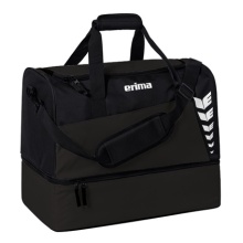 Erima Sports Bag Six Wings with Bottom Compartment (Size L - 94.5 Litres) Black 60x35x45cm