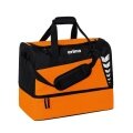 Erima sports bag Six Wings with base compartment (Size S - 35 litres) orange/black 40x25x35cm