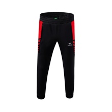 Erima Training Pants Six Wings Worker long (100% Polyester, sporty fit) black/red Boys