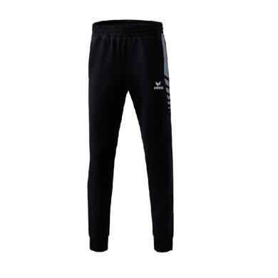 Erima Training Pants Six Wings Worker long (100% Polyester, sporty fit) black/grey Boys