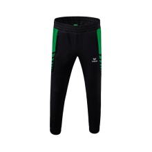 Erima Training Pants Six Wings Worker long (100% Polyester, sporty fit) black/emerald Boys