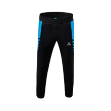 Erima Training Pants Six Wings Worker (100% Polyester, sporty fit) long black/curacao blue Men