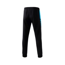 Erima Training Pants Six Wings Worker (100% Polyester, sporty fit) long black/curacao blue Boys