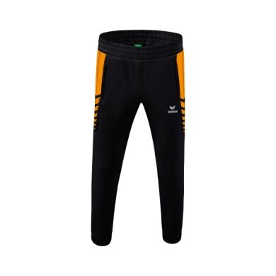 Erima Training Pants Six Wings Worker long (100% Polyester, sporty fit) black/orange Boys