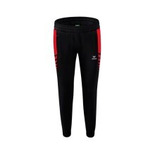 Erima Training Pants Six Wings Worker long (100% Polyester, sporty fit) black/red Women