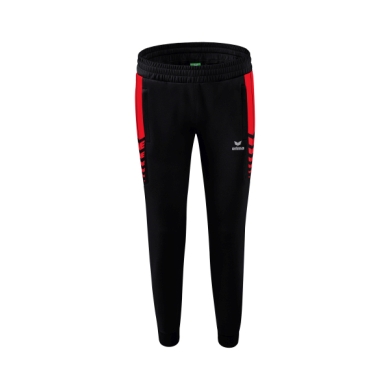 Erima Training Pants Six Wings Worker long (100% Polyester, sporty fit) black/red Women