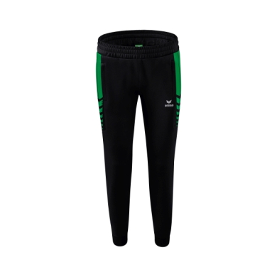 Erima Training Pants Six Wings Worker long (100% Polyester, sporty fit) black/emerald Women