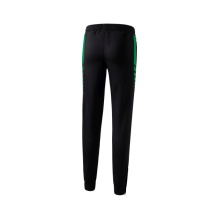 Erima Training Pants Six Wings Worker long (100% Polyester, sporty fit) black/emerald Women