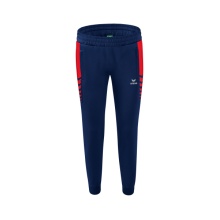 Erima Training Pants Six Wings Worker long (100% Polyester, sporty fit) navy blue/red Women