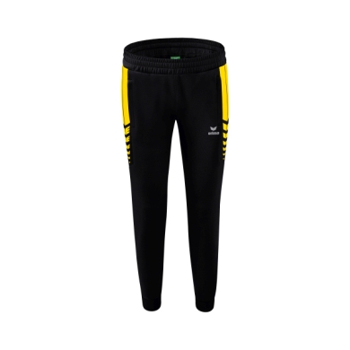 Erima Training Pants Six Wings Worker long (100% Polyester, sporty fit) black/yellow Women