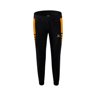 Erima Training Pants Six Wings Worker long (100% Polyester, sporty fit) black/orange Women