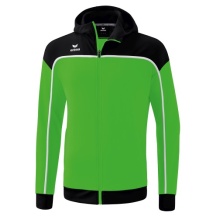 Erima Training Jacket Change with Hood (recycled polyester, durable, with zip pockets) green/black Men