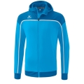 Erima Training Jacket Change with Hood (recycled Polyester, durable, with zip pockets) turquoise blue Men