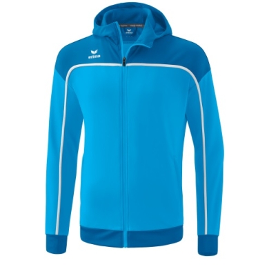 Erima Training Jacket Change with Hood (recycled Polyester, durable, with zip pockets) turquoise blue Men