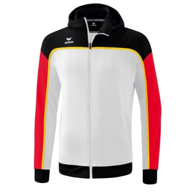 Erima Training Jacket Change with Hood (recycled Polyester, durable, with zip pockets) white/black Men