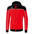 Erima Training Jacket Change with Hood (recycled Polyester, durable, with zipper pockets) red/black Boys