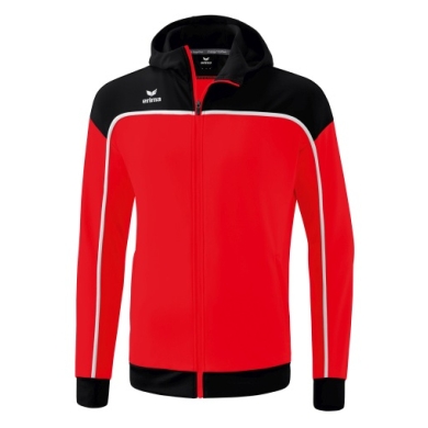 Erima Training Jacket Change with Hood (recycled Polyester, durable, with zipper pockets) red/black Boys