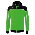 Erima Training Jacket Change with Hood (recycled Polyester, durable, with zip pockets) green/black Boys