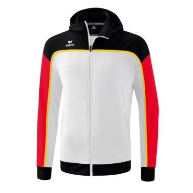 Erima Training Jacket Change with Hood (recycled Polyester, durable, with zip pockets) white/black Boys