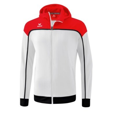 Erima Training Jacket Change with Hood (recycled Polyester, durable, with zip pockets) white/red Men