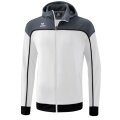 Erima Training Jacket Change with Hood (recycled Polyester, durable, with zip pockets) white/grey Men