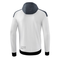 Erima Training Jacket Change with Hood (recycled Polyester, durable, with zip pockets) white/grey Men