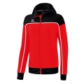 Erima Training Jacket Change with Hood (durable, with zip pockets) red/black Women