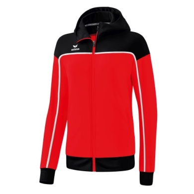 Erima Training Jacket Change with Hood (durable, with zip pockets) red/black Women