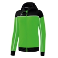 Erima Training Jacket Change with Hood (durable, with zip pockets) green/black Women