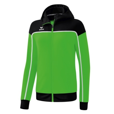 Erima Training Jacket Change with Hood (durable, with zip pockets) green/black Women