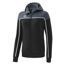 Erima Training Jacket Change with Hood (durable, with zip pockets) black/grey Women