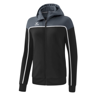 Erima Training Jacket Change with Hood (durable, with zip pockets) black/grey Women