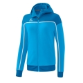 Erima Training Jacket Change with Hood (durable, with zip pockets) turquoise blue Women