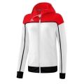 Erima Training Jacket Change with Hood (durable, with zip pockets) white/red Women