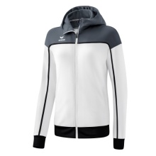 Erima Training Jacket Change with Hood (durable, with zip pockets) white/grey Women