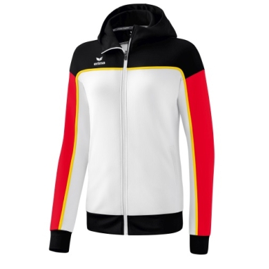 Erima Training Jacket Change with Hood (durable, with zip pockets) white/black/red Women