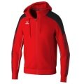 Erima Evo Star Training Jacket with Hood (high wearing comfort) red/black Men's